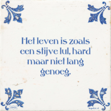 Het leven is zoals een stijve lul, hard maar niet lang genoeg. - 1 keer bekeken