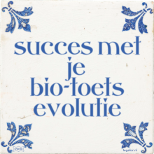 succes met je bio-toets evolutie - 1 keer bekeken