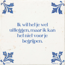 Ik wil het je wel uitleggen, maar ik kan het niet voor je begrijpen. - 11 keer bekeken
