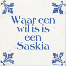 Waar een wil is is een Saskia - 18 keer bekeken