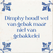 Dimphy houdt wel van gebak maar niet van gebakkelei - 12 keer bekeken