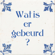 Wat is er gebeurd ? - 9 keer bekeken