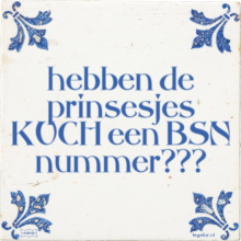 hebben de prinsesjes KUCH een BSN nummer??? - 20 keer bekeken