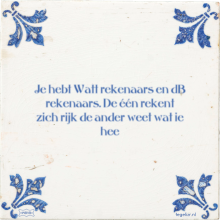 Je hebt Watt rekenaars en dB rekenaars. De één rekent zich rijk de ander weet wat ie hee - 29 keer bekeken