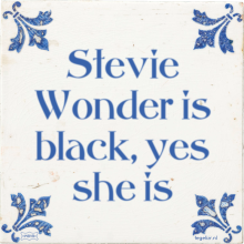Stevie Wonder is black, yes she is - 4 keer bekeken