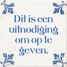 Dit is een uitnodiging om op te geven. - 8 keer bekeken