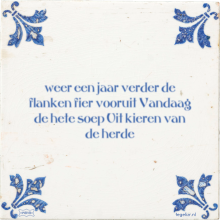 weer een jaar verder de flanken fier vooruit Vandaag de hete soep Uit kieren van de herde - 5 keer bekeken