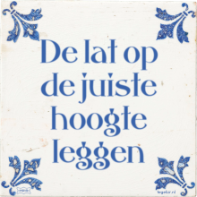 De lat op de juiste hoogte leggen - 10 keer bekeken
