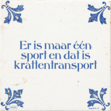 Er is maar één sport en dat is krattentransport - 12 keer bekeken