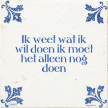 Ik weet wat ik wil doen ik moet het alleen nog doen - 13 keer bekeken