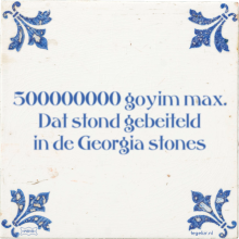 500000000 goyim max. Dat stond gebeiteld in de Georgia stones - 3 keer bekeken