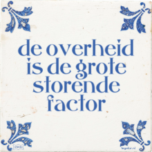 de overheid is de grote storende factor - 3 keer bekeken