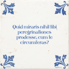 Quid miraris nihil tibi peregrinationes prodesse, cum te circumferas? - 33 keer bekeken
