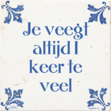 Je veegt altijd 1 keer te veel - 27 keer bekeken