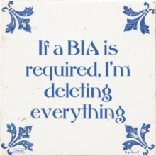 If a BIA is required, I'm deleting everything - 9 keer bekeken