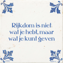 Rijkdom is niet wat je hebt, maar wat je kunt geven - 3 keer bekeken