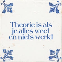 Theorie is als je alles weet en niets werkt - 29 keer bekeken