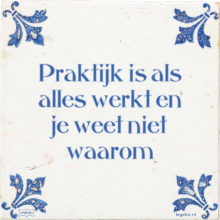 Praktijk is als alles werkt en je weet niet waarom - 26 keer bekeken