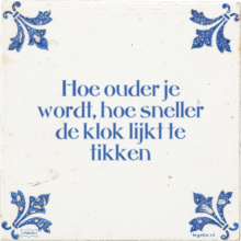 Hoe ouder je wordt, hoe sneller de klok lijkt te tikken - 28 keer bekeken