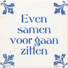 Even samen voor gaan zitten - 26 keer bekeken