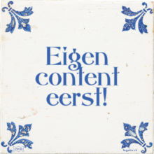 Eigen content eerst! - 49 keer bekeken